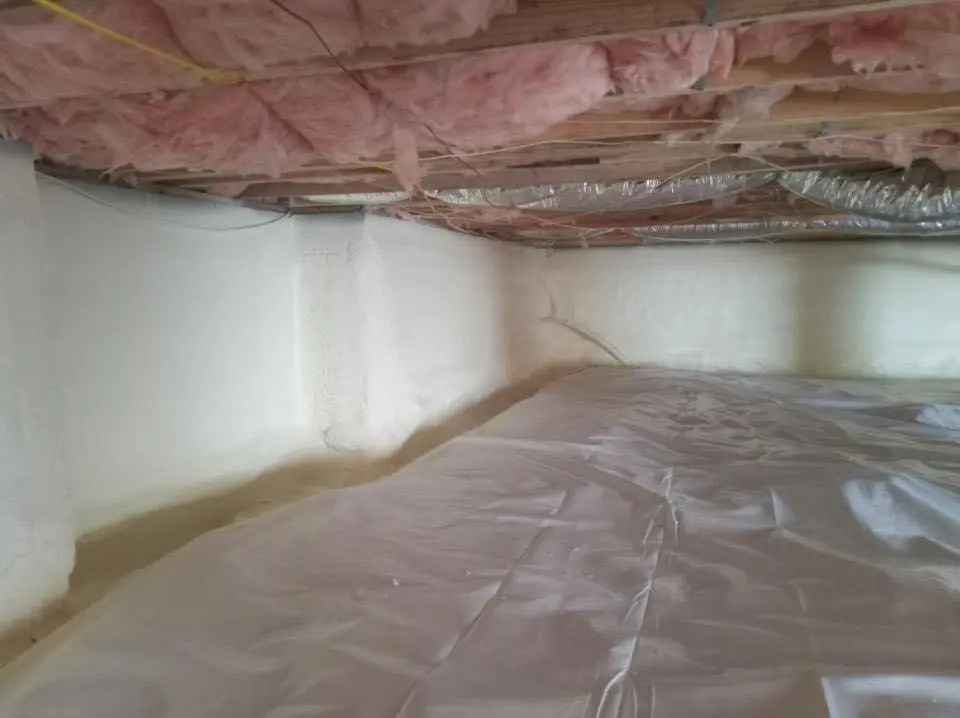 Crawl space encapsulation with closed-cell spray foam for Roof Leak Repair in Lamar